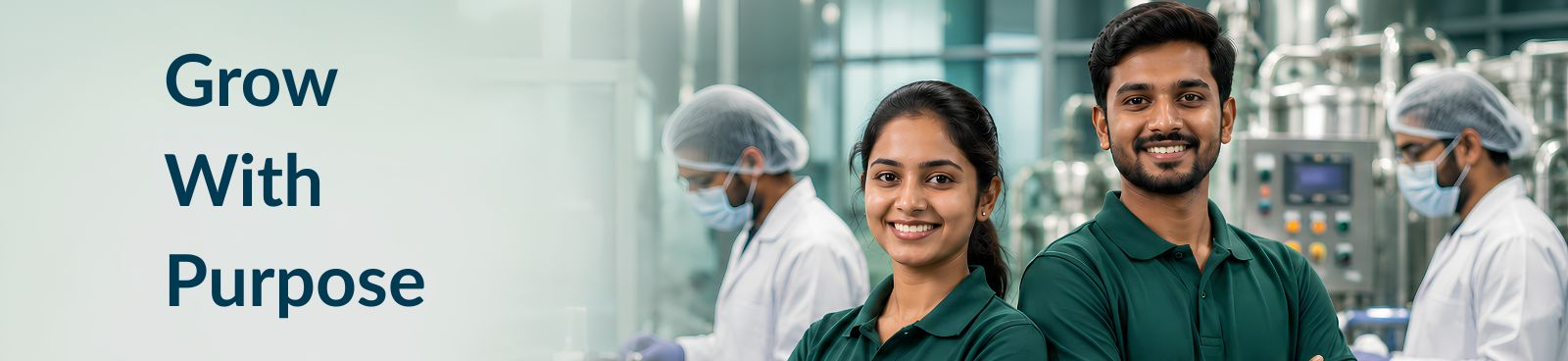 Nutrialgo team members collaborating at the spirulina manufacturing facility in Karaikudi, Tamil Nadu